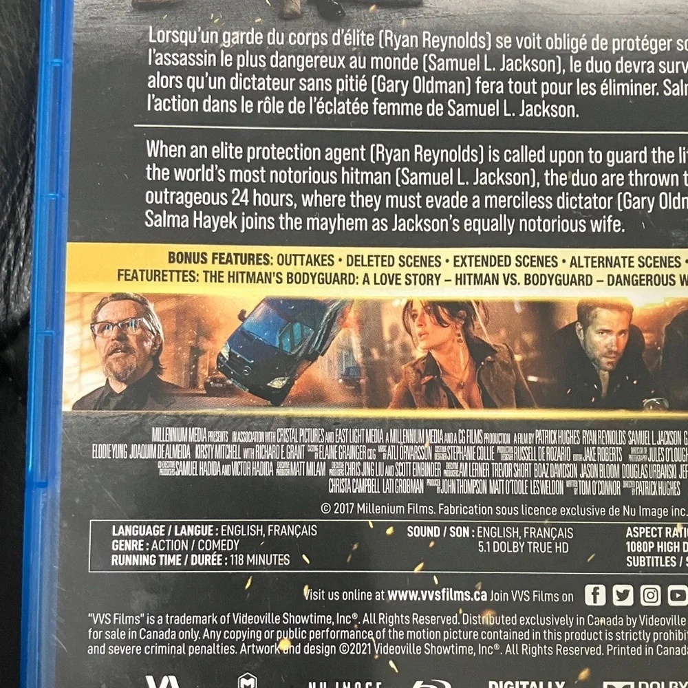 The Hitman's Bodyguard Blu-ray with Ryan Reynolds & Samuel Jackson - Picture 6 of 8